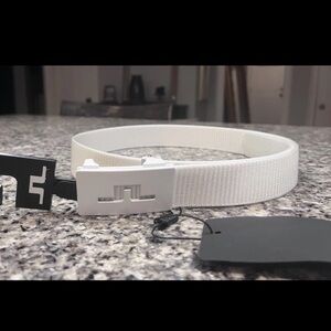 J.Lindeberg Men Golf | ROY LOGO WEBBING Belt | 95 CM/34-35” Waist | White | NWT